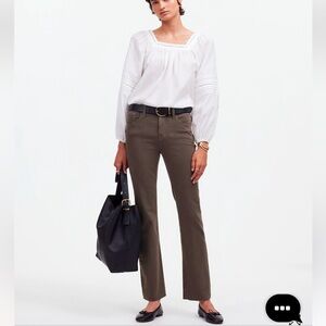 Kick Out Crop Jeans in Driftwood Brown: Raw-Hem Edition. Size 27. NWOT.